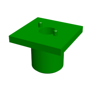 3D-Rendering des Signalfundaments (Stecksockel)