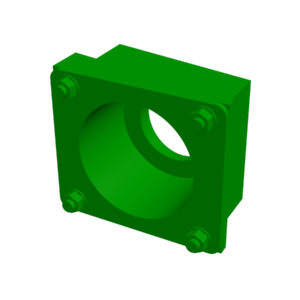 Puffersockelplatte für Piko VT 98 zur Verwendung mit Federpuffern (3D-Rendering)
