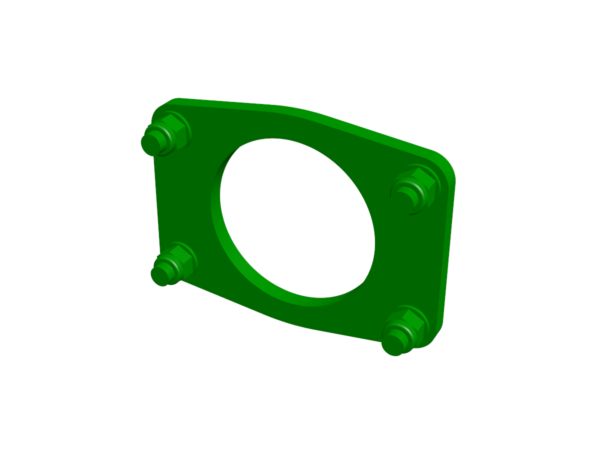 Spannplatten für UIC-Puffer – Ausführung 1 (3D-Rendering)