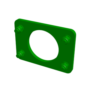 Spannplatten für UIC-Puffer – Ausführung 2 (3D-Rendering)