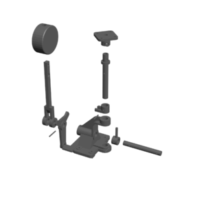 3D-Rendering des Weichenstellhebels (Explosionsdarstellung)