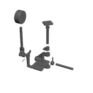3D-Rendering des Weichenstellhebels (Explosionsdarstellung)