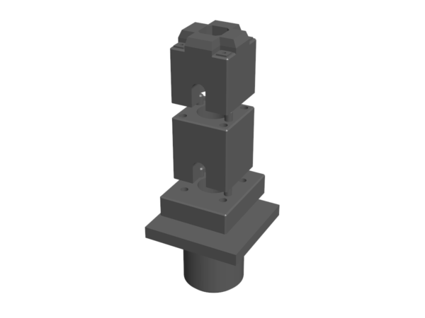 3D-Rendering des Zusammenbaus des Signalfundaments (die Abbildung entspricht nicht dem Lieferumfang)