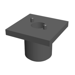 3D-Rendering des Signalfundaments (Stecksockel)