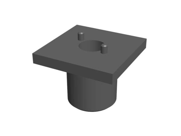 3D-Rendering des Signalfundaments (Stecksockel)
