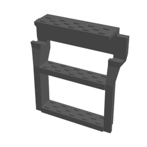 3D-Rendering des Füherstandstritts